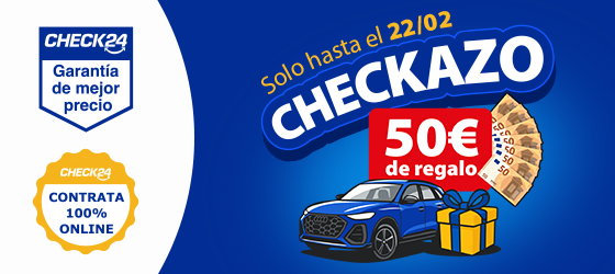 ¡Llega EL CHECKAZO! CHECK24 Regala 50€ al contratar tu seguro